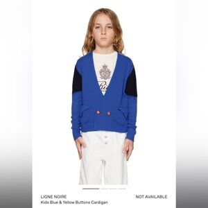 Ligne noir merino wool double breasted cardigan